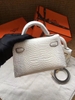 TÚI XÁCH HERMES KELLY  SIÊU CẤP MINI VÂN CÁ SẤU