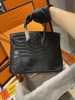 HERMES BIRKIN DA BÓNG VÂN CÁ SẤU