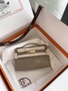 HERMES KELLY POTCHETTE MINI VÂN CÁ SẤU SUPER VIP