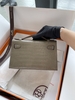 HERMES KELLY POTCHETTE MINI VÂN CÁ SẤU SUPER VIP