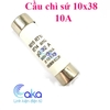 Cầu chì sứ 10x38, Cầu chì kính