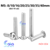 INOX 304 Bulong vít lục giác đầu dù M5x6/10/16/20/25/30/35/40mm thép không gỉ