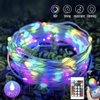 Dây đèn led, Đèn fairy light giọt lệ dây dài 10M chống nước, chỉnh app hiệu ứng chạy đuổi, cảm nhạc