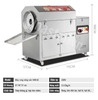 Máy rang lạc công nghiệp VNR-50. Máy nướng hạt điều, hạt dẻ chạy gas.