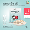 Pate Sữa Dê Cho Mèo PetQ 70g mix vị Gà, Cá Hồi, Thanh Cua, Cá Ngừ, Sò Điệp