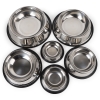 Bát inox trắng cho chó mèo
