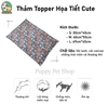 Thảm topper cho thú cưng, chó mèo họa tiết Cute