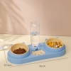Bát ăn 3 ngăn mèo cute cho chó mèo kèm bình đựng nước tự động 500ml