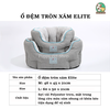 Ổ tròn xám Elite nhung cho thú cưng, chó mèo xuất Hàn cao cấp
