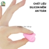 Bàn chải xỏ ngón silicon caosu mềm đánh răng cho chó mèo