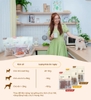 Viên Thịt Bò, Gà & Cá Hồi cho Chó Bowwow Cube Jerky Snack siêu to 800g