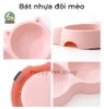 Bát ăn nhựa đôi hình con mèo