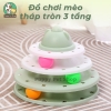 Đồ chơi mèo tháp 3 tầng bóng xoay
