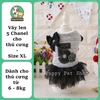 Váy dạ chanel 5 lót bông cho thú cưng, chó mèo