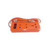 Ổ cắm 3 chịu tải 1200W không sứ dây dẹt màu cam có công tắc