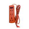 Ổ cắm 3 chịu tải 1200W không sứ dây dẹt màu cam có công tắc