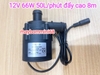 Máy bơm tuần hoàn không chổi than 12V 66W 50L/phút đẩy cao 8m