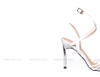 Souvenir sandal chéo dây 11cm trắng mờ