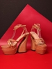 Eva sandal đúp 15cm đen bóng