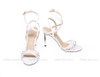 Souvenir sandal chéo dây 11cm trắng mờ