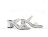 Mules 2 dây ngang 5cm bạc
