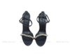Souvenir sandal ngang mảnh phối xích 11P đen