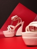 Eva sandal đúp 15cm đen bóng