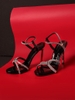 EVA sandal dây đá đen