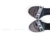 Sandals Gót Sắt Ngang Mãnh 11cm Xám