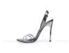 Sandals Gót Sắt Ngang Mãnh 11cm Xám