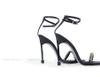 Souvenir sandal ngang mảnh phối xích 11P đen