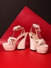 Eva sandal đúp 15cm đen bóng