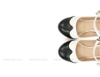 Souvenir Sandal bít mũi tròn 9cm trắng đen SR-PMT09TD