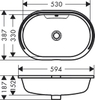 Chậu rửa âm bàn Hansgrohe 22441007