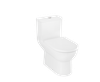 Bồn cầu 1 khối Hansgrohe 22466007 ( nắp đóng êm 22468007 )