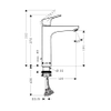 Vòi chậu nóng lạnh Single lever basin mixer 190 Hansgrohe  31608000