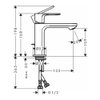 Vòi lavabo nóng lạnh Rebris S 110 Hansgrohe 72517007