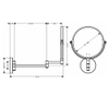 Gương trang điểm Hansgrohe 73561000 Logis Universal (phóng đại 1x 3x)