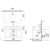 Bộ Tủ Lavabo Caesar Treo Tường LF5028/EH05028ASV Màu Xám