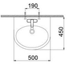 Chậu Lavabo Caesar L2152 Treo Tường 500x450 mm