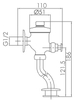 Van Xả Tiểu Nam Nhấn JOMOO 8224-004/1B-I011