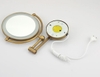 Gương trang điểm phóng đại màu vàng mờ tân cổ điển có đèn Led, xoay 360 độ, phóng đại x3 DAN4210GM