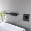 Vòi chậu âm tường thác nước màu đen DL-01B