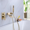 Vòi sen tắm bồn, vòi chậu lavabo âm tường mạ vàng nóng lạnh mạ vàng DL-5068G (Bóng hoặc mờ)