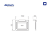 Kệ xà phòng EcoBath EC211-01BG màu vàng