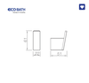 Móc áo Ecobath EC211-04BU màu ghi xám