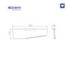 Kệ dưới gương EcoBath EC211-05 màu inox bóng