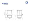 Kệ cốc EcoBath EC211-10BG màu vàng