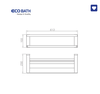 Vắt khăn giàn EcoBath EC211-12 màu inox bóng