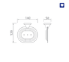 Kệ xà phòng EcoBath EC218-01BG màu vàng